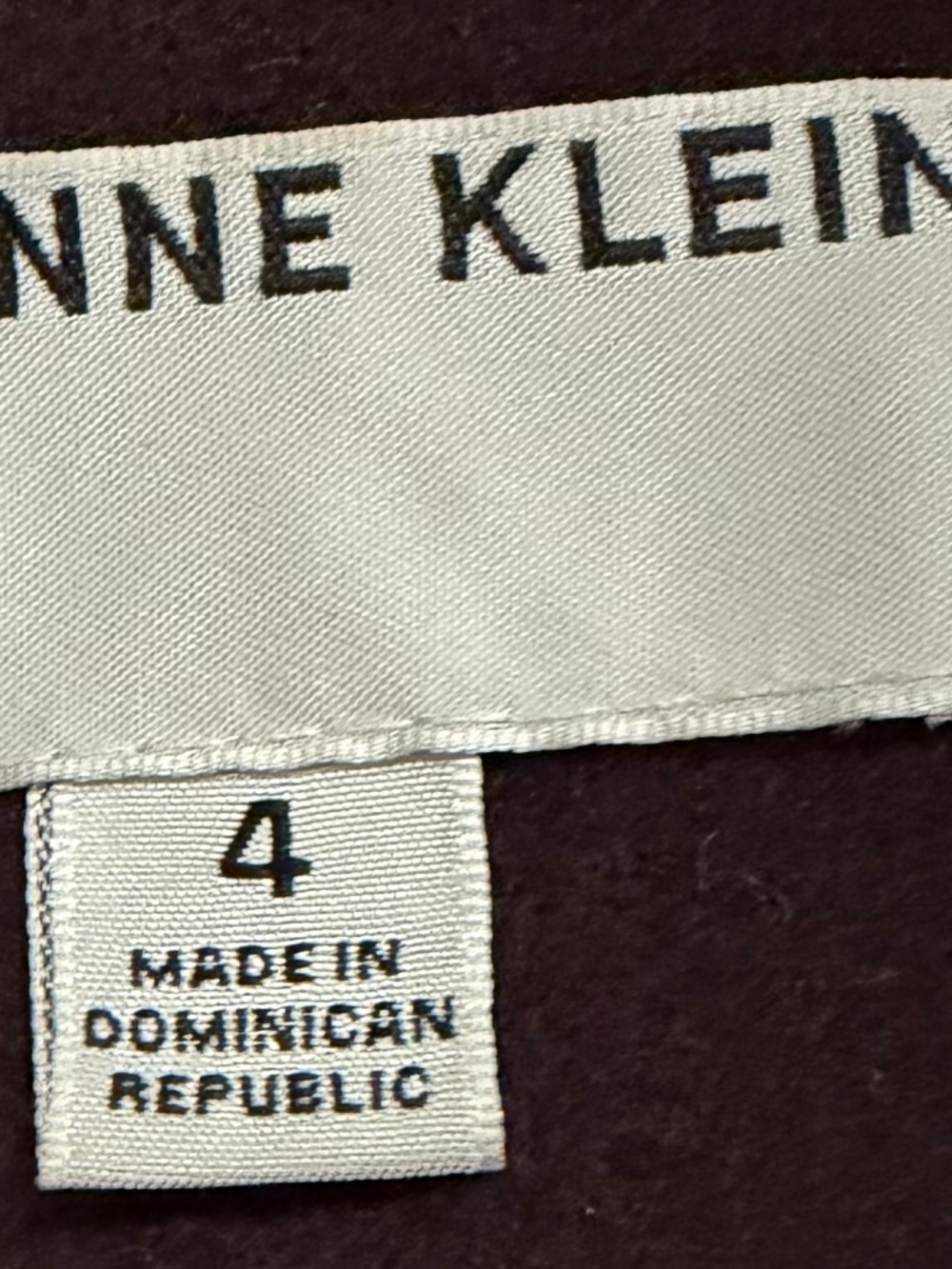 Anne Klein Wine/Burgundy Wool Blend A-Line Coat, Size 4 - like new - Picture 12 of 12